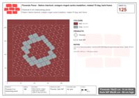 Interlock (Pasco) 19x22 cm · FLO-125 · Native interlock, octagon ringed centre medallion, rotated 75 deg, kerb frame