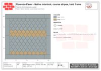 Interlock (Pasco) 19x22 cm · FLO-127 · Native interlock, course stripes, kerb frame
