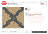 Interlock (Pasco) 19x22 cm · FLO-128 · Native interlock, saltire bands, turned 90 deg