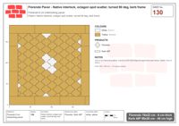 Interlock (Pasco) 19x22 cm · FLO-130 · Native interlock, octagon spot scatter, turned 90 deg, kerb frame
