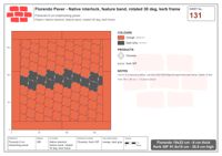 Interlock (Pasco) 19x22 cm · FLO-131 · Native interlock, feature band, rotated 30 deg, kerb frame