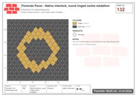 Interlock (Pasco) 19x22 cm · FLO-132 · Native interlock, round ringed centre medallion