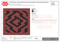 Interlock (Pasco) 19x22 cm · FLO-133 · Native interlock, diamond ring medallion, turned 90 deg, kerb frame