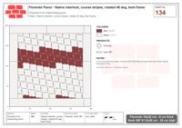 Interlock (Pasco) 19x22 cm · FLO-134 · Native interlock, course stripes, rotated 45 deg, kerb frame