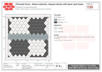 Interlock (Pasco) 19x22 cm · FLO-135 · Native interlock, chequer blocks with band, kerb frame