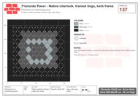 Interlock (Pasco) 19x22 cm · FLO-137 · Native interlock, framed rings, kerb frame