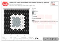 Interlock (Pasco) 19x22 cm · FLO-138 · Native interlock, square centre medallion, turned 90 deg, kerb frame