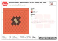 Interlock (Pasco) 19x22 cm · FLO-139 · Native interlock, accent border, kerb frame