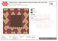 Interlock (Pasco) 19x22 cm · FLO-140 · Native interlock, diamond chequer with centre field