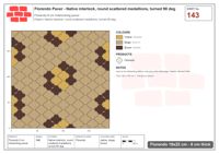 Interlock (Pasco) 19x22 cm · FLO-143 · Native interlock, round scattered medallions, turned 90 deg