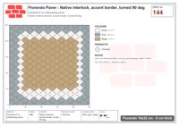 Interlock (Pasco) 19x22 cm · FLO-144 · Native interlock, accent border, turned 90 deg