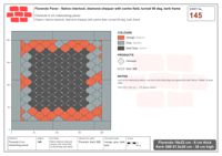 Interlock (Pasco) 19x22 cm · FLO-145 · Native interlock, diamond chequer with centre field, turned 90 deg, kerb frame