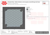 Interlock (Pasco) 19x22 cm · FLO-146 · Native interlock, corner squares, turned 90 deg, kerb frame