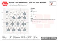 Interlock (Pasco) 19x22 cm · FLO-147 · Native interlock, round spot scatter, kerb frame