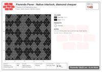 Interlock (Pasco) 19x22 cm · FLO-148 · Native interlock, diamond chequer