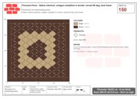 Interlock (Pasco) 19x22 cm · FLO-150 · Native interlock, octagon medallion in border, turned 90 deg, kerb frame