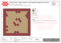 Interlock (Pasco) 19x22 cm · FLO-151 · Native interlock, round scattered medallions, kerb frame