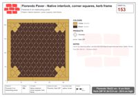 Interlock (Pasco) 19x22 cm · FLO-153 · Native interlock, corner squares, kerb frame