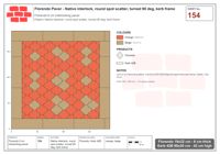 Interlock (Pasco) 19x22 cm · FLO-154 · Native interlock, round spot scatter, turned 90 deg, kerb frame
