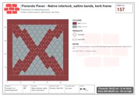 Interlock (Pasco) 19x22 cm · FLO-157 · Native interlock, saltire bands, kerb frame