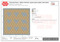 Interlock (Pasco) 19x22 cm · FLO-159 · Native interlock, square spot scatter, kerb frame