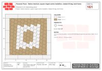 Interlock (Pasco) 19x22 cm · FLO-161 · Native interlock, square ringed centre medallion, rotated 30 deg, kerb frame