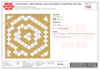 Interlock (Pasco) 19x22 cm · FLO-162 · Native interlock, round ring medallion, turned 90 deg, kerb frame