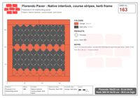 Interlock (Pasco) 19x22 cm · FLO-163 · Native interlock, course stripes, kerb frame
