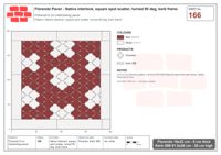Interlock (Pasco) 19x22 cm · FLO-166 · Native interlock, square spot scatter, turned 90 deg, kerb frame