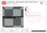 Interlock (Pasco) 19x22 cm · FLO-168 · Native interlock, chequer blocks with band