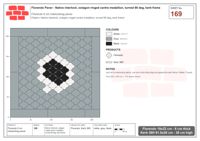Interlock (Pasco) 19x22 cm · FLO-169 · Native interlock, octagon ringed centre medallion, turned 90 deg, kerb frame