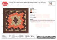 Interlock (Pasco) 19x22 cm · FLO-170 · Native interlock, square ring medallion, rotated 75 deg, kerb frame