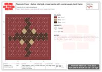 Interlock (Pasco) 19x22 cm · FLO-171 · Native interlock, cross bands with centre square, kerb frame