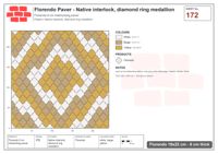 Interlock (Pasco) 19x22 cm · FLO-172 · Native interlock, diamond ring medallion
