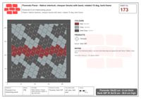 Interlock (Pasco) 19x22 cm · FLO-173 · Native interlock, chequer blocks with band, rotated 15 deg, kerb frame