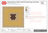 Interlock (Pasco) 19x22 cm · FLO-175 · Native interlock, framed rings, kerb frame