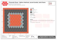 Interlock (Pasco) 19x22 cm · FLO-177 · Native interlock, accent border, kerb frame