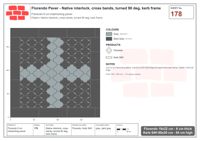 Interlock (Pasco) 19x22 cm · FLO-178 · Native interlock, cross bands, turned 90 deg, kerb frame