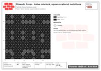 Interlock (Pasco) 19x22 cm · FLO-180 · Native interlock, square scattered medallions