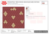 Interlock (Pasco) 19x22 cm · FLO-183 · Native interlock, diamond spot scatter, kerb frame