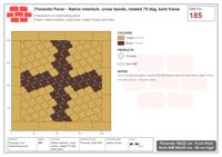 Interlock (Pasco) 19x22 cm · FLO-185 · Native interlock, cross bands, rotated 75 deg, kerb frame