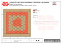 Interlock (Pasco) 19x22 cm · FLO-186 · Native interlock, round medallion in border, turned 90 deg, kerb frame