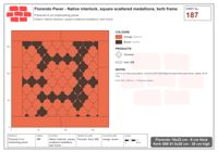 Interlock (Pasco) 19x22 cm · FLO-187 · Native interlock, square scattered medallions, kerb frame