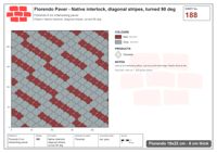 Interlock (Pasco) 19x22 cm · FLO-188 · Native interlock, diagonal stripes, turned 90 deg