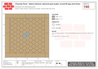 Interlock (Pasco) 19x22 cm · FLO-190 · Native interlock, diamond spot scatter, turned 90 deg, kerb frame
