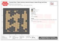 Interlock (Pasco) 19x22 cm · FLO-191 · Native interlock, diamond chequer, rotated 30 deg, kerb frame