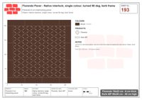 Interlock (Pasco) 19x22 cm · FLO-193 · Native interlock, single colour, turned 90 deg, kerb frame