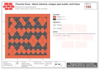 Interlock (Pasco) 19x22 cm · FLO-195 · Native interlock, octagon spot scatter, kerb frame