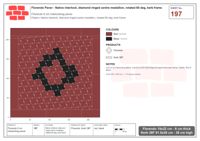 Interlock (Pasco) 19x22 cm · FLO-197 · Native interlock, diamond ringed centre medallion, rotated 60 deg, kerb frame