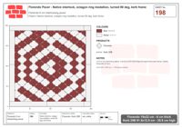 Interlock (Pasco) 19x22 cm · FLO-198 · Native interlock, octagon ring medallion, turned 90 deg, kerb frame